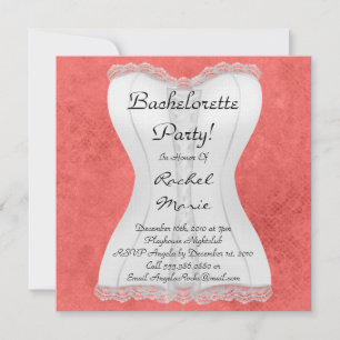 CUTE Bachelorette Party Designer Invites Kaart