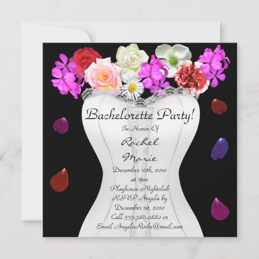 CUTE Bachelorette Party Designer nodigt uit Kaart (Voorkant)