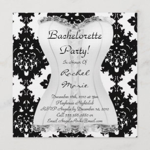CUTE Bachelorette Party Designer nodigt uit Kaart