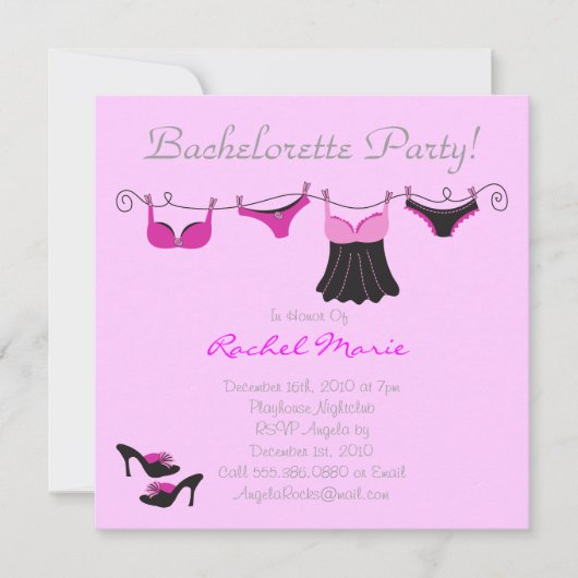 Cute Bachelorette Party Kaart (Voorkant)