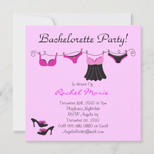 Cute Bachelorette Party Kaart (Voorkant)