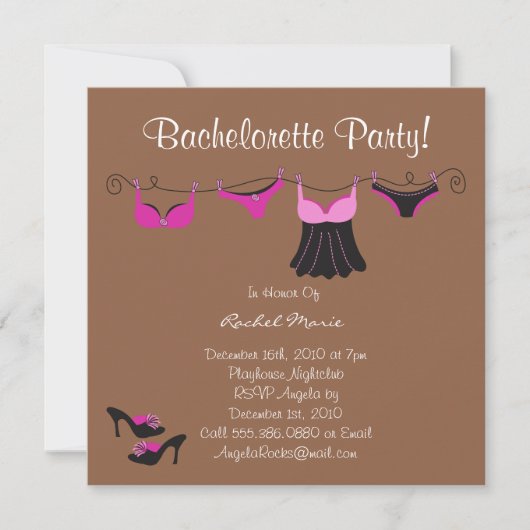 Cute Bachelorette Party Kaart (Voorkant)