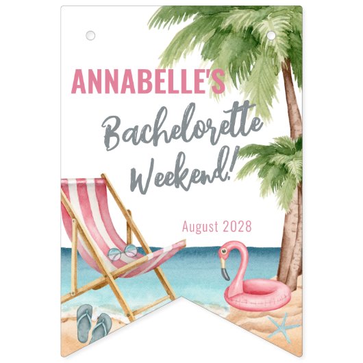 Cute Bachelorette Party Vlaggetjes (Eerste vlag)