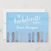 Cute Bachelorette Party Waterverf Spa QR Code Kaart (Voorkant)