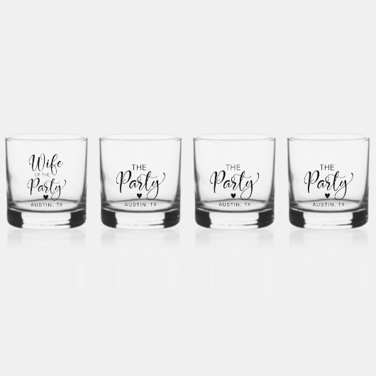 Cute Bachelorette Party Whisky Glas (Voorkant)