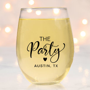 Cute Bachelorette Party Wijnglas Zonder Voet