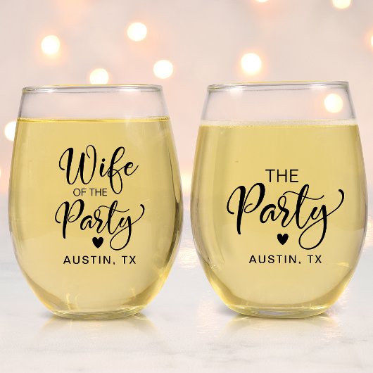 Cute Bachelorette Party Wijnglas Zonder Voet