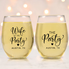 Cute Bachelorette Party Wijnglas Zonder Voet