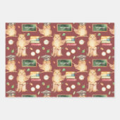 Cute Back to School Animal Classroom Pattern Inpakpapier Vel (Voorkant)