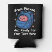 Cute Back-to-School Customizable “Brain Ready" Blikjeskoeler (Voorkant)