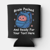 Cute Back-to-School Customizable “Brain Ready" Blikjeskoeler (Achterkant)