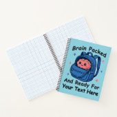 Cute Back-to-School Customizable “Brain Ready" Notitieboek (Binnen)