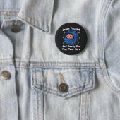 Cute Back-to-School Customizable “Brain Ready" Ronde Button 5,7 Cm (In situ)