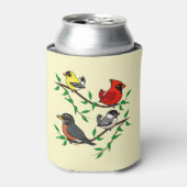 Cute Backyard Birds Blikjeskoeler (Blikje Voorkant)