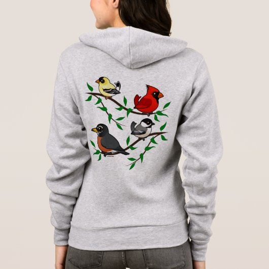 Cute Backyard Birds Hoodie (Achterkant)