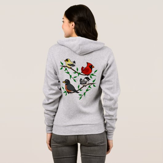 Cute Backyard Birds Hoodie (Achterkant volledig)