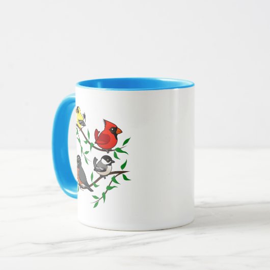 Cute Backyard Birds Mok (Voorkant links)