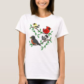 Cute Backyard Birds T-shirt (Voorkant)