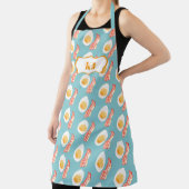 Cute Bacon & Eggs Pattern | Monogram Schort (Insitu)