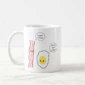 Cute Bacon en Egg Cartoon Koffiemok (Links)