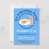 Cute bacon en eicel cartoon illustratie kaart (Voorkant)