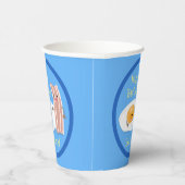 Cute bacon en eicel cartoon illustratie papieren bekers (Rechts)