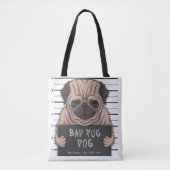 Cute Bad Pug Canvas tas (Voorkant)