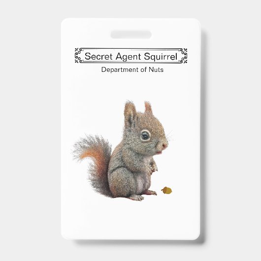 Cute badge met geheime agent naam (Voorzijde)