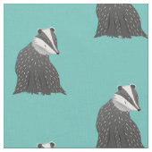 Cute Badger Pattern Stof (Close Up)