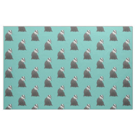 Cute Badger Pattern Stof