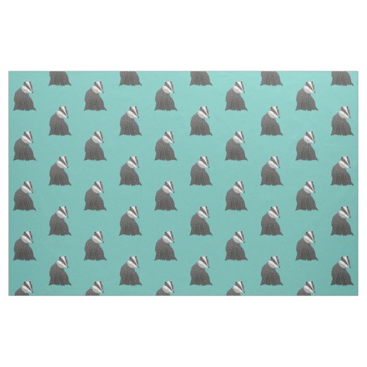 Cute Badger Pattern Stof (Fat Quarter)