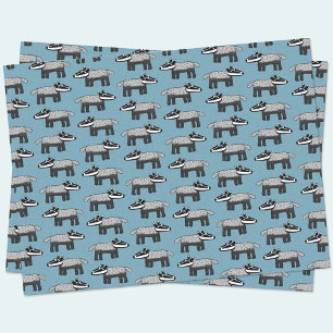 Cute Badger Tissuepapier