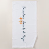 Cute badhanddoek zonneschijn snacks en dutjes hand (Voorkant)