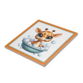 Cute badkamer giraffe bad tegeltje (Zijkant)