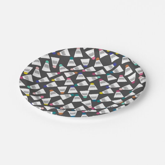 Cute Badminton Paper-Borden Papieren Bordje (Gekanteld)