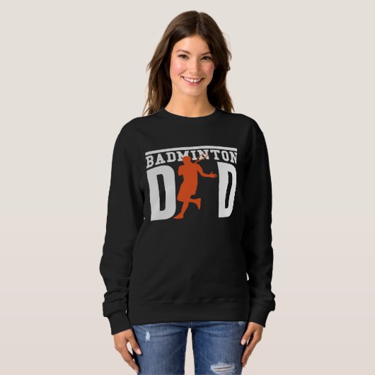 Cute Badminton Player Tees  Badminton Dad (Voorkant volledig)