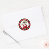 Cute Bag Cute Pug Lijst Return Address Ronde Sticker (Envelop)