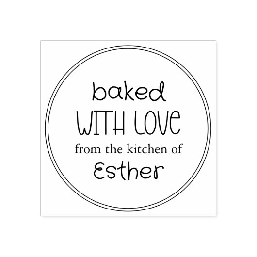 Cute Baked With Love Rubberstempel (Afrduk)