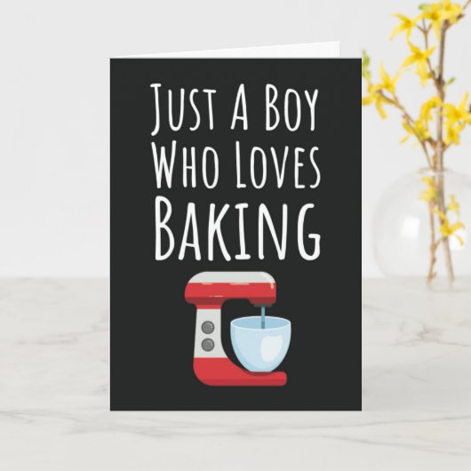 Cute Baker Cards For Baby Boys Kids Baking Lover Kaart (Gele Bloem)