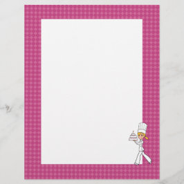 Cute Baker Chef Art niet-gelinkte Recippagina