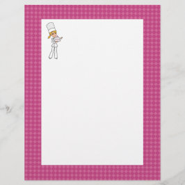 Cute Baker Chef Art niet-gelinkte Recippagina