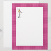 Cute Baker Chef Art niet-gelinkte Recippagina (Voorkant / Achterkant)