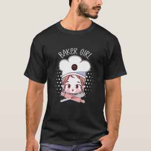 Cute Baker Girl Rolling Pin Dreaming a Pro B T-shirt
