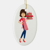 Cute Baker Keramisch Ornament (Rechts)