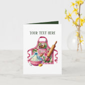 Cute Bakery apron customizable  Kaart (Gele Bloem)