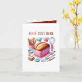 Cute Bakery bread customizable Kaart (Gele Bloem)