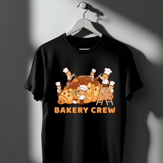 Cute Bakery Crew Cartoon Chefs Baking Team Gift T-shirt