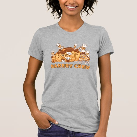 Cute Bakery Crew Cartoon Chefs Baking Team Gift T-shirt (Voorkant)