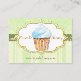Cute Bakery Cupcake Green Visitekaartje