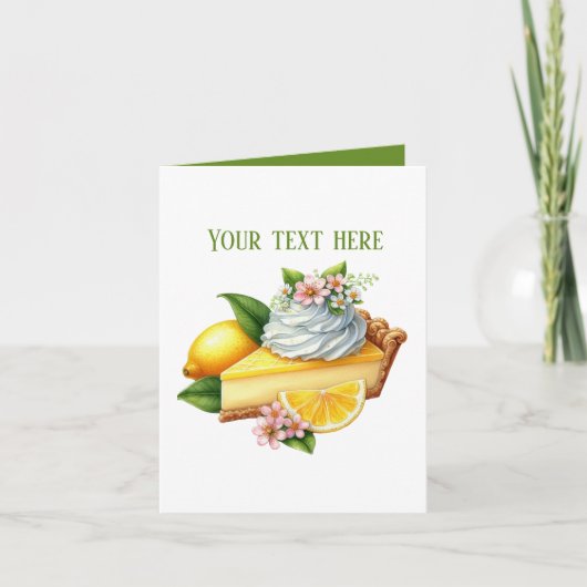 Cute Bakery lemon pie customizable Kaart (Voorkant)